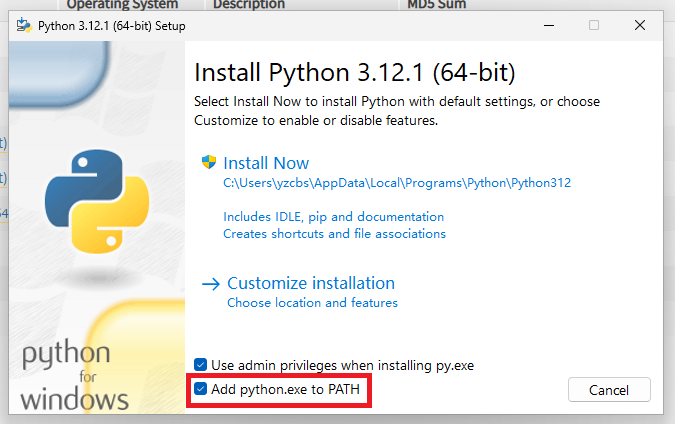 添加python PATH